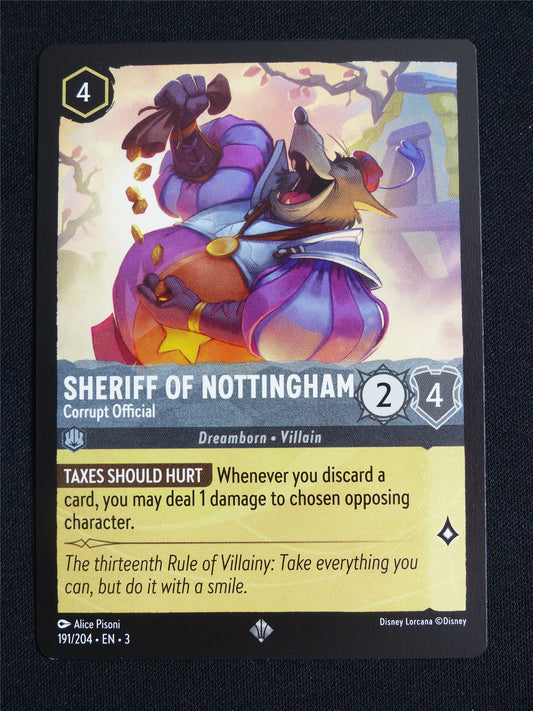 Sheriff of Nottingham Corrupt Official 191/204 - Lorcana Card #5FW