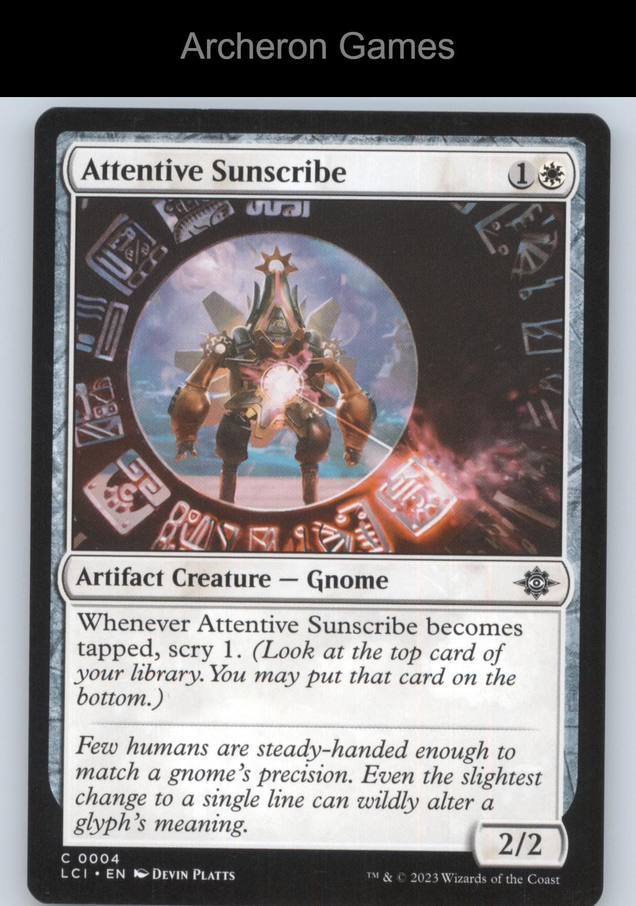 Attentive Sunscribe 4 C MTG Card The Lost Caverns of Ixalan