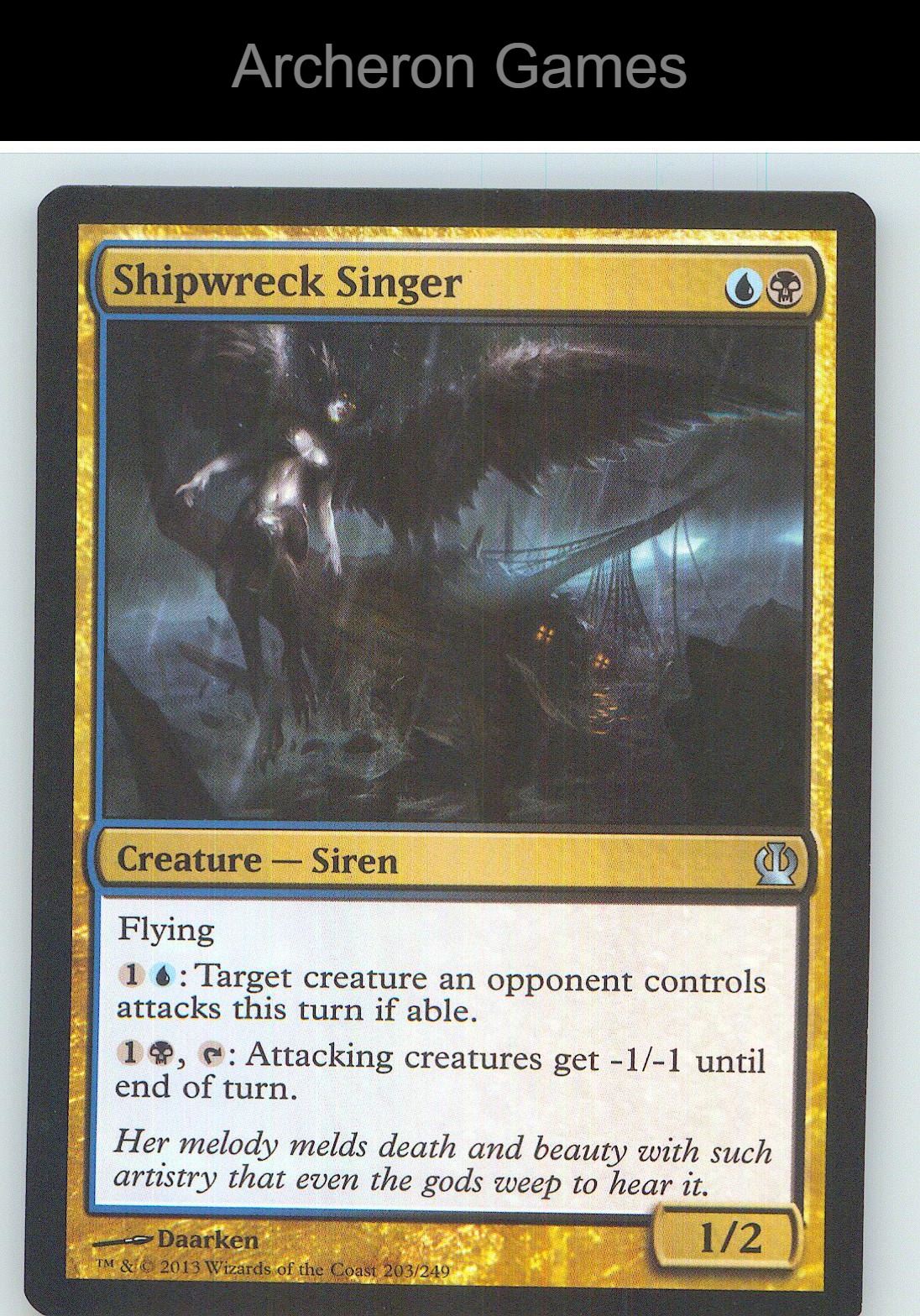 Shipwreck Singer THS 203 UC MTG Card NM/EX+