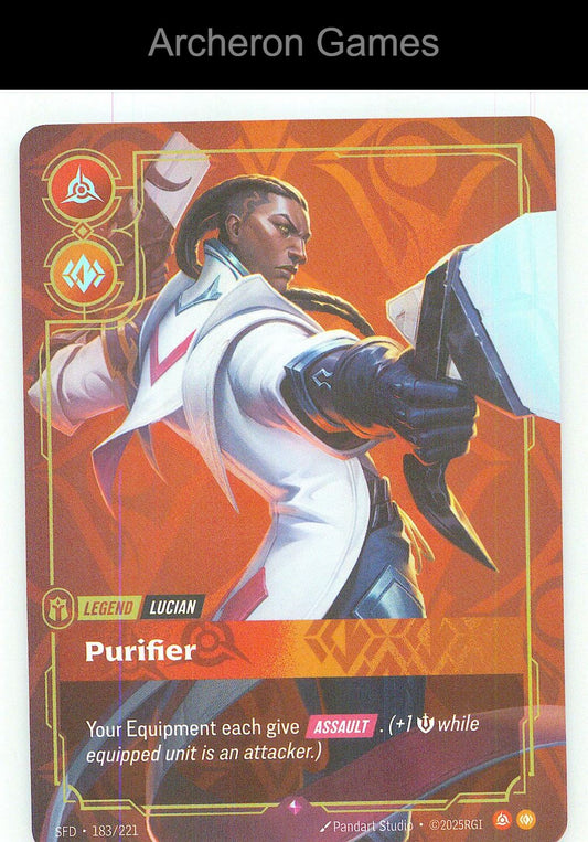 Lucian - Purifier SFD 183/221 R Spiritforged Riftbound Card