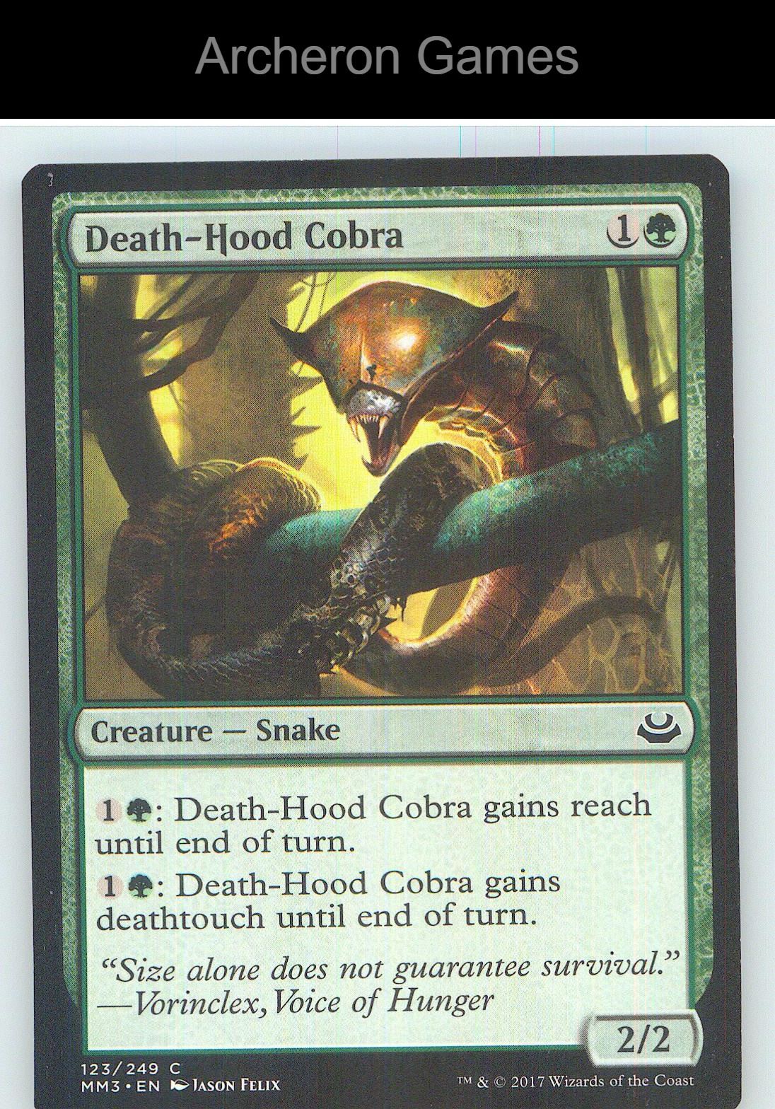 Death-Hood Cobra MM3 123 C MTG Card NM/EX+