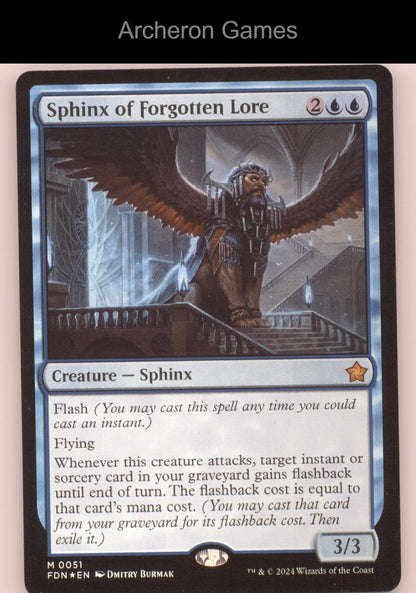 Sphinx of Forgotten Lore FDN 51 Mythic MTG Card Foundations