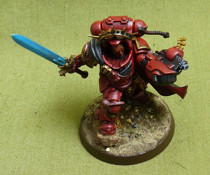 Captain in Gravis Armour painted - Blood Angels - Warhammer 40K #5H