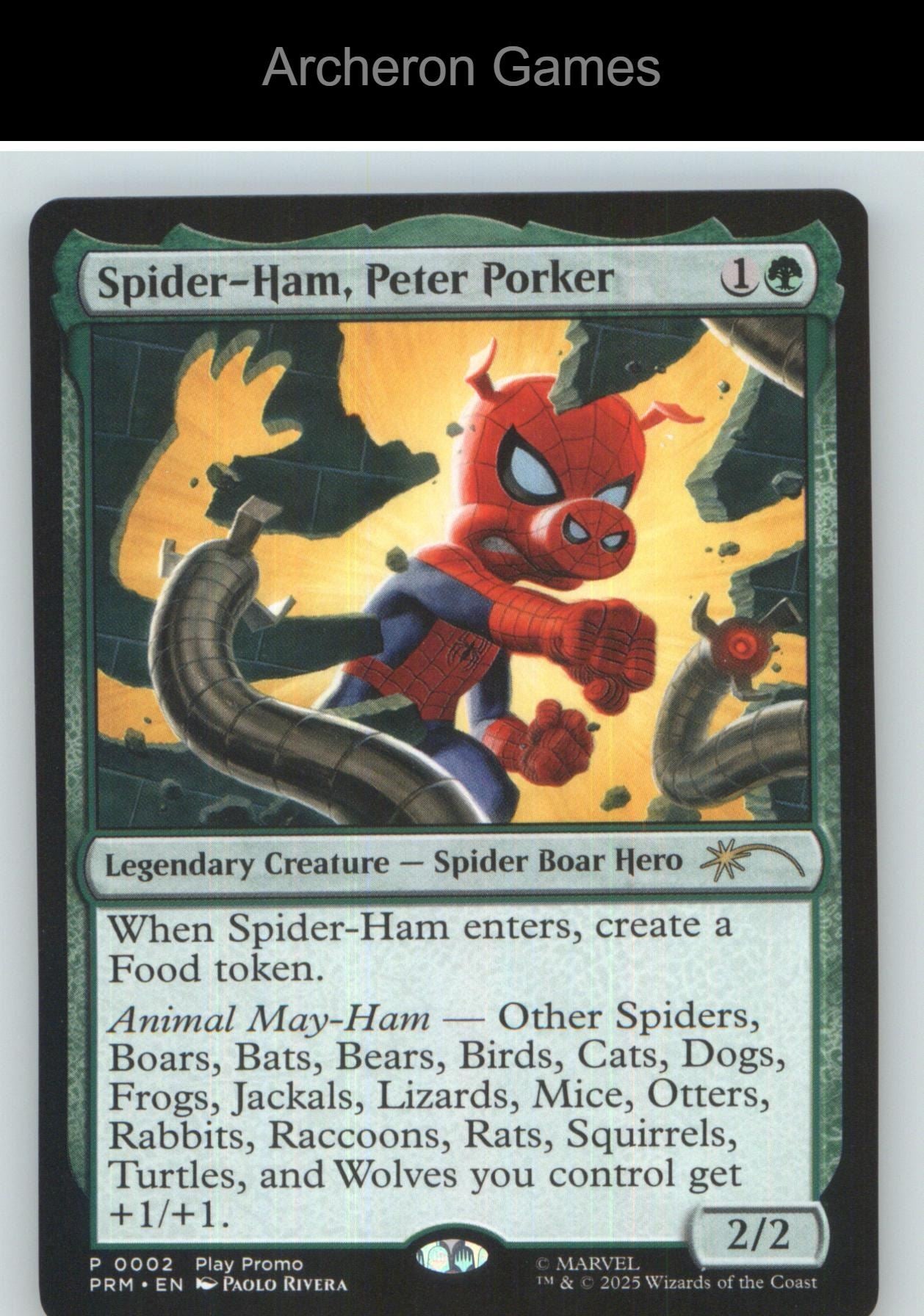 Spider-Ham, Peter Porker 2 P MTG Card NM/EX+