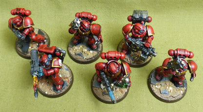 First-Born Space Marines set of 6 painted - Blood Angels - Warhammer 40K #3ZG