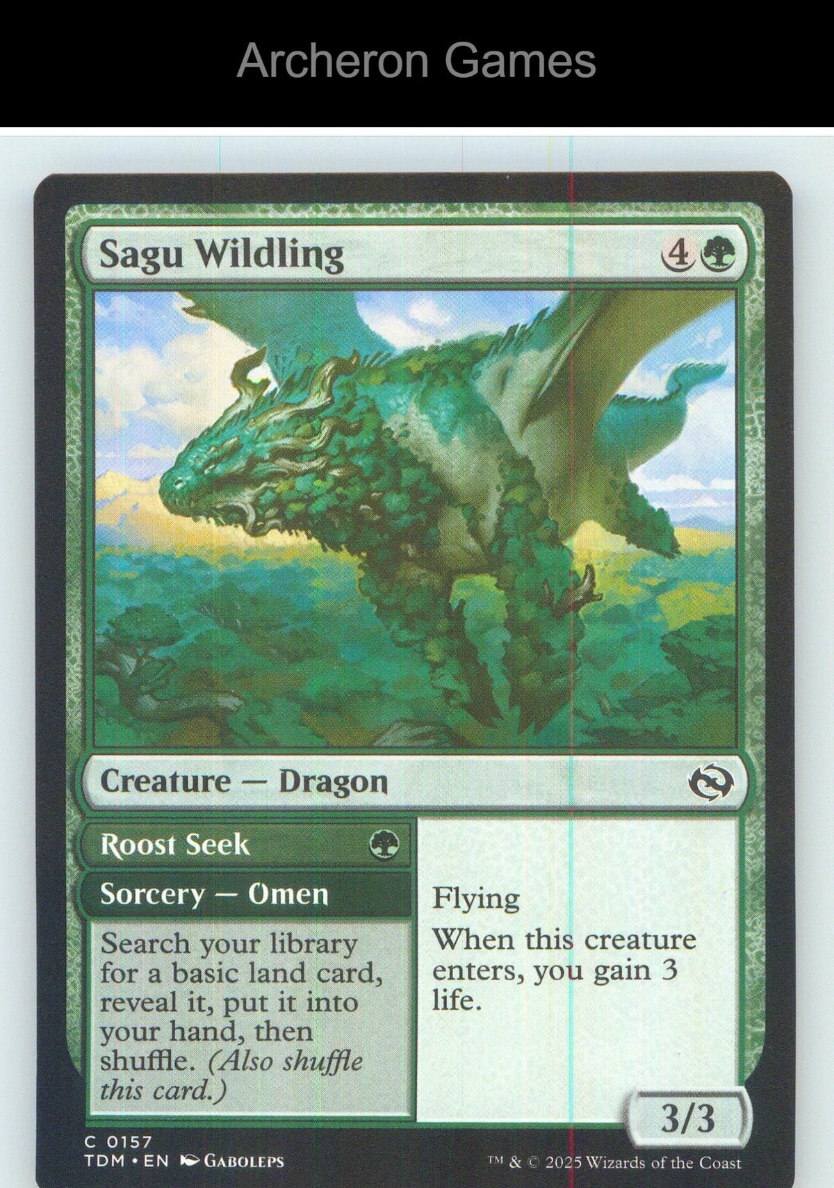 Sagu Wildling TDM 157 C MTG Card NM/EX+