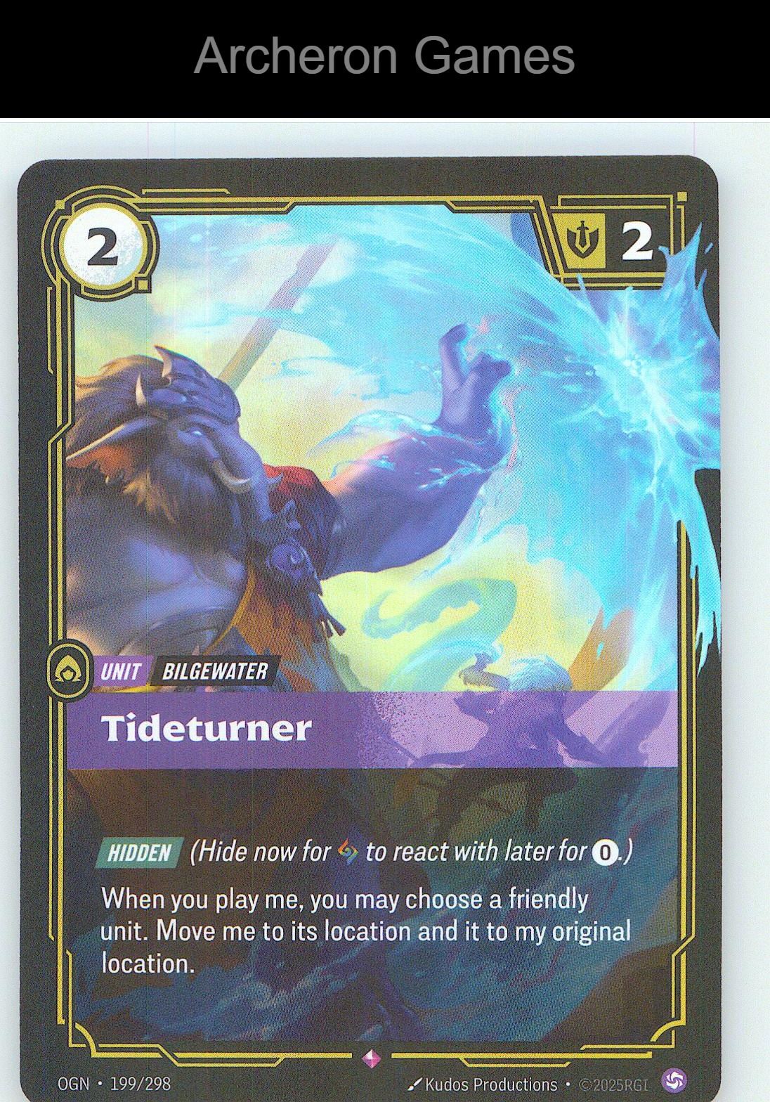 Tideturner OGN 199/298 R Origins Riftbound Card