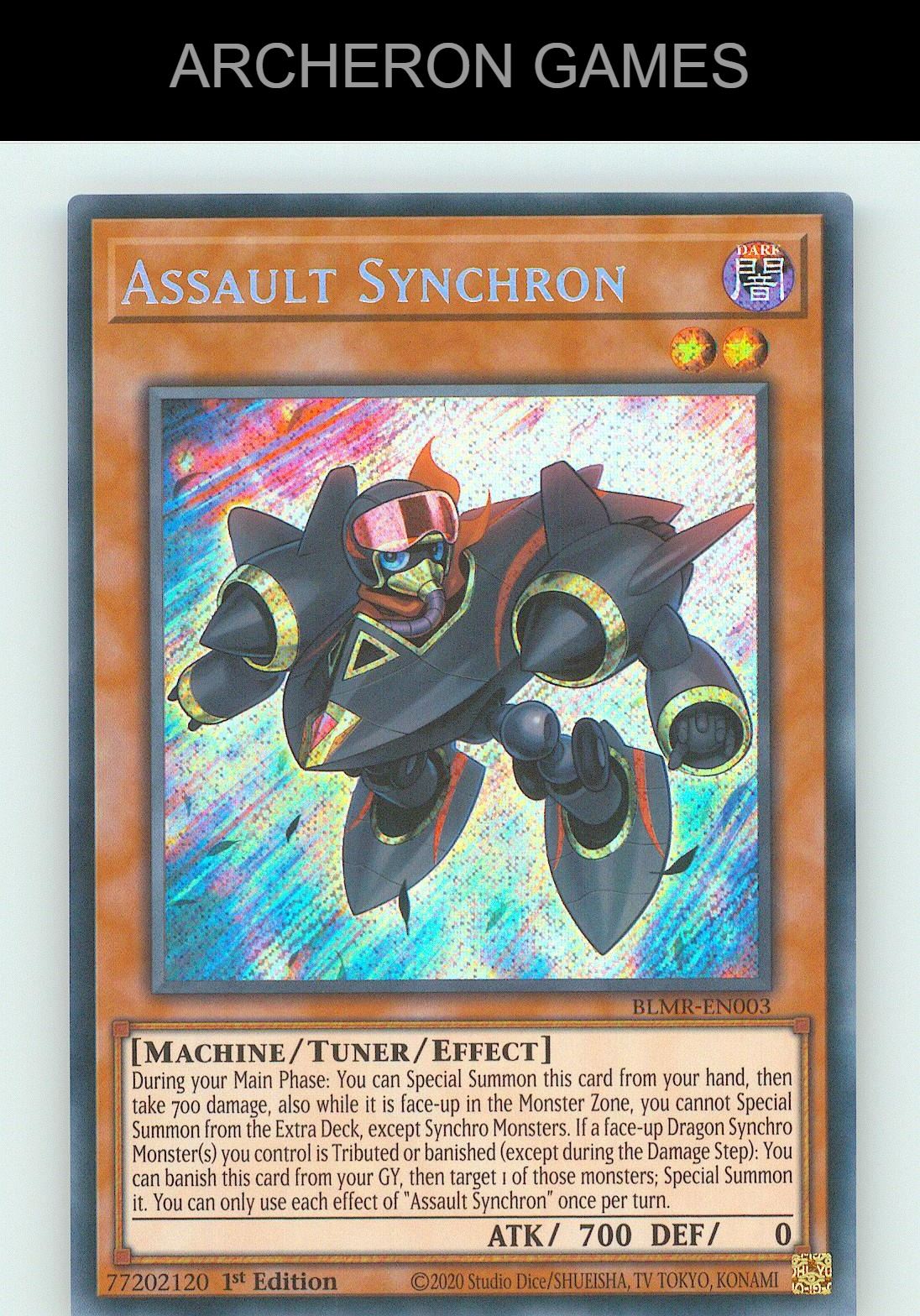 Assault Synchron (Quarter Century Secret Rare) SEC YUGIOH Card