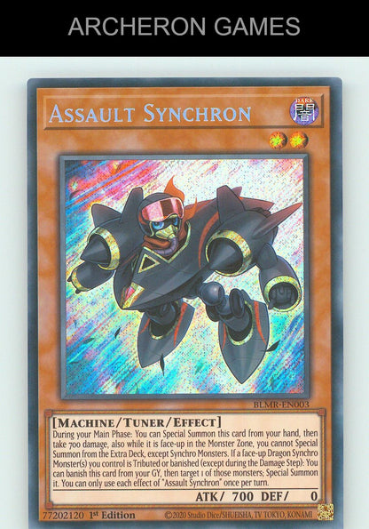 Assault Synchron (Quarter Century Secret Rare) SEC YUGIOH Card