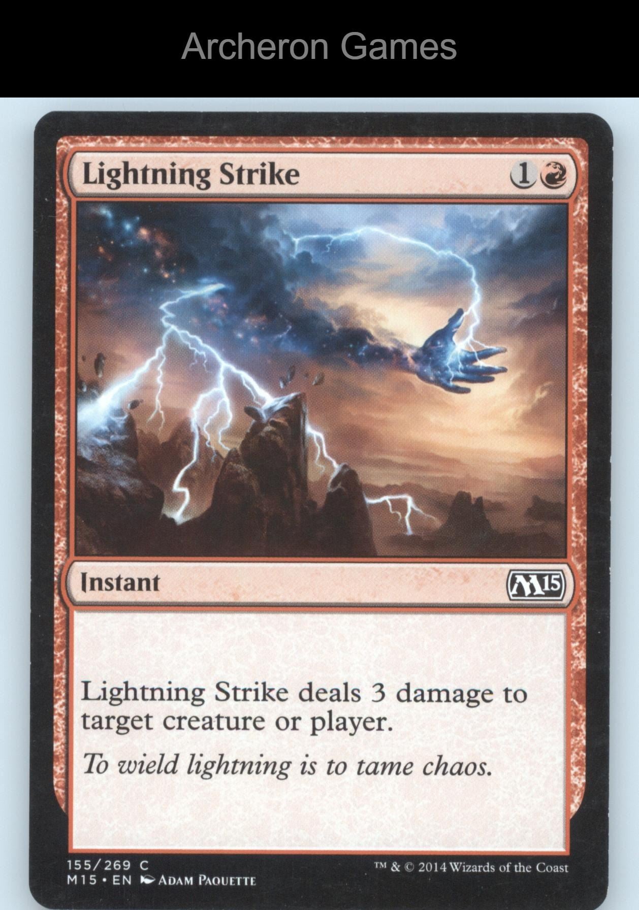 Lightning Strike 155 C MTG Card Magic 2015 (M15)