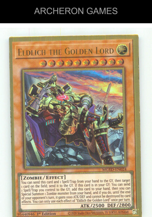 Eldlich the Golden Lord Premium Gold Rare YUGIOH Card 1st Edition