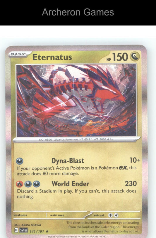 Pokemon Card Eternatus SSP 141/191 R Surging Sparks Holo