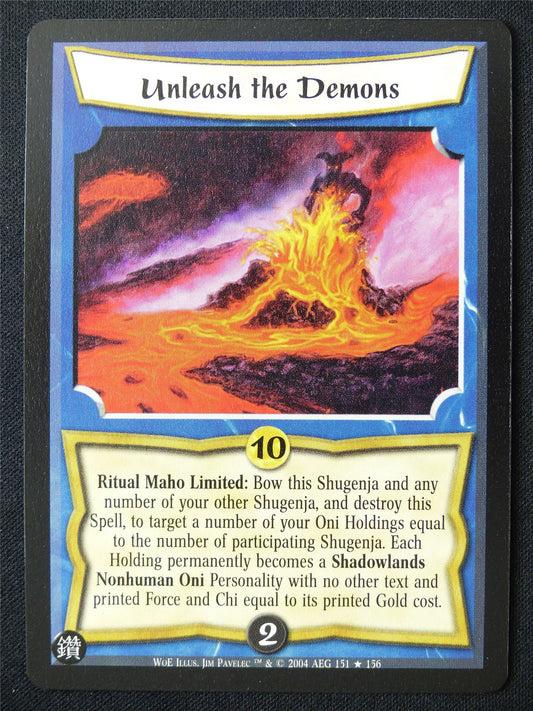 Unleash the Demons - WoE - Legend of the Five Rings L5R Card #V2