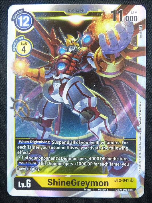 ShineGreymon BT2-041 SR - Digimon Card #3ZC