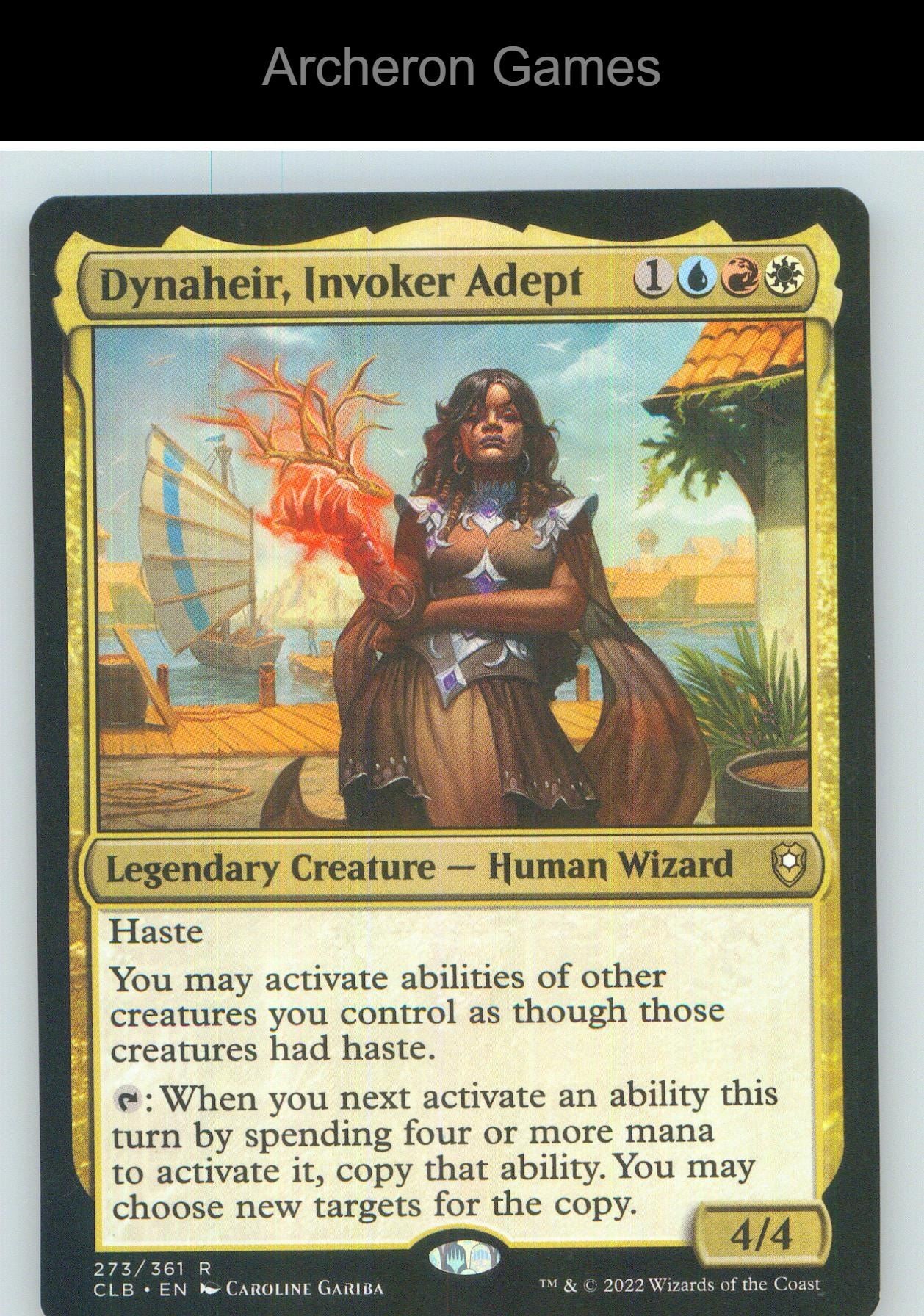 Dynaheir, Invoker Adept CLB 273 R MTG Card NM/EX+