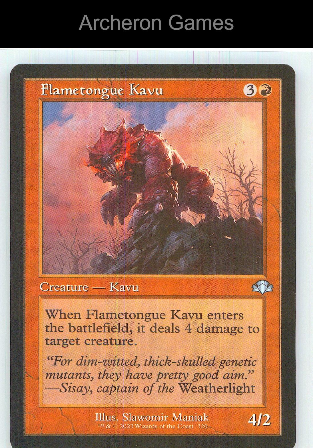 Flametongue Kavu (Retro Frame) DMR 320 UC MTG Card NM/EX+