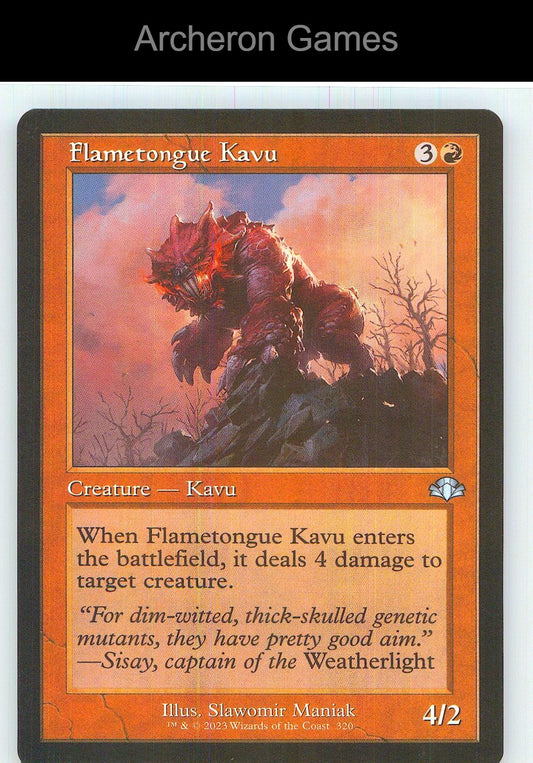 Flametongue Kavu (Retro Frame) DMR 320 UC MTG Card NM/EX+