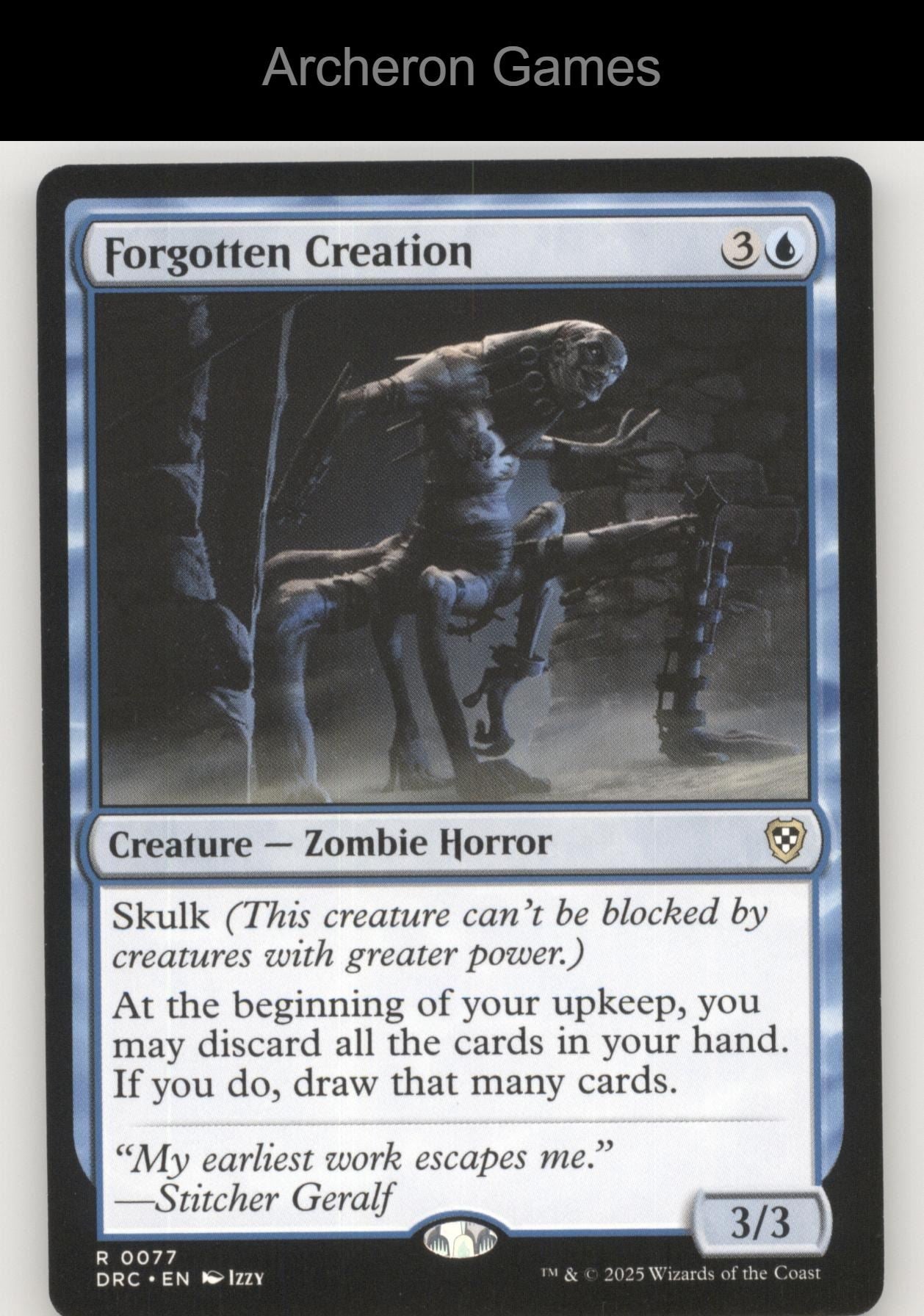 Forgotten Creation 77 R MTG Card Commander: Aetherdrift