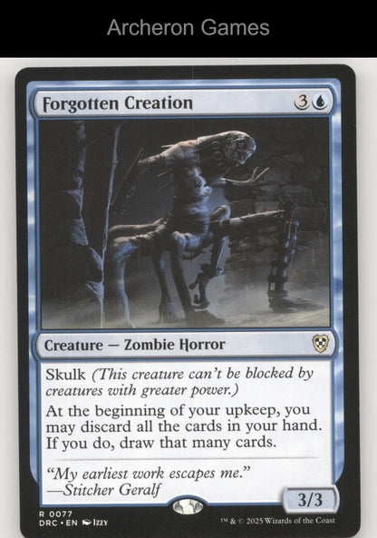 Forgotten Creation 77 R MTG Card Commander: Aetherdrift