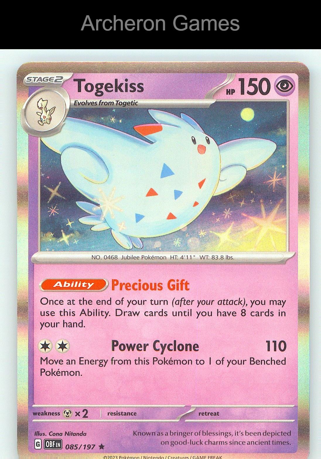 Pokemon Card Togekiss PR 85/197 R Deck Exclusives