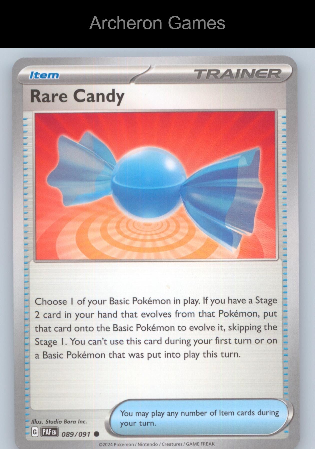 Pokemon Card Rare Candy PAF 089/091 C Paldean Fates
