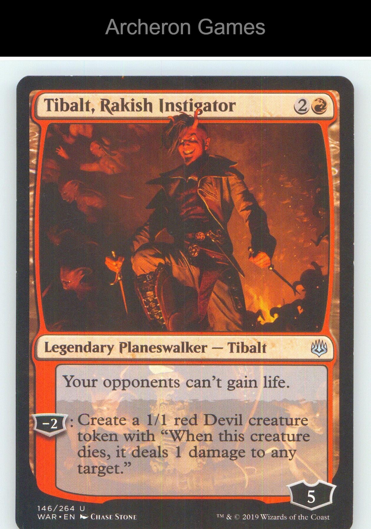 Tibalt, Rakish Instigator WAR 146 UC MTG Card NM/EX+