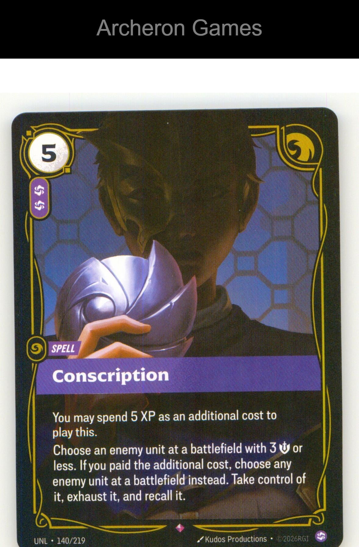 Conscription UNL 140/219 R Unleashed Riftbound Card