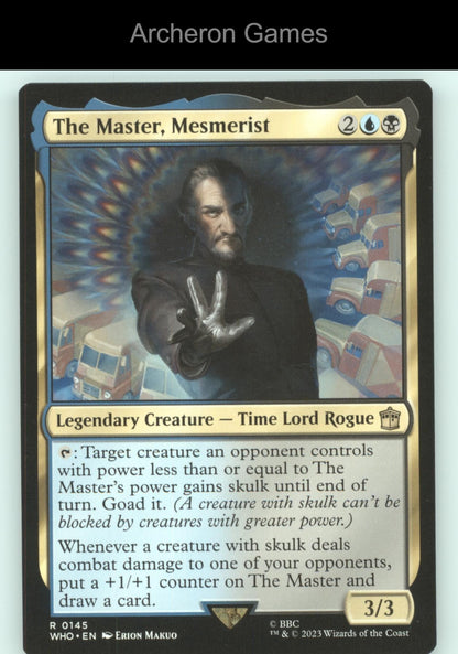 The Master, Mesmerist 145 R MTG Card Universes Beyond: Doctor Who