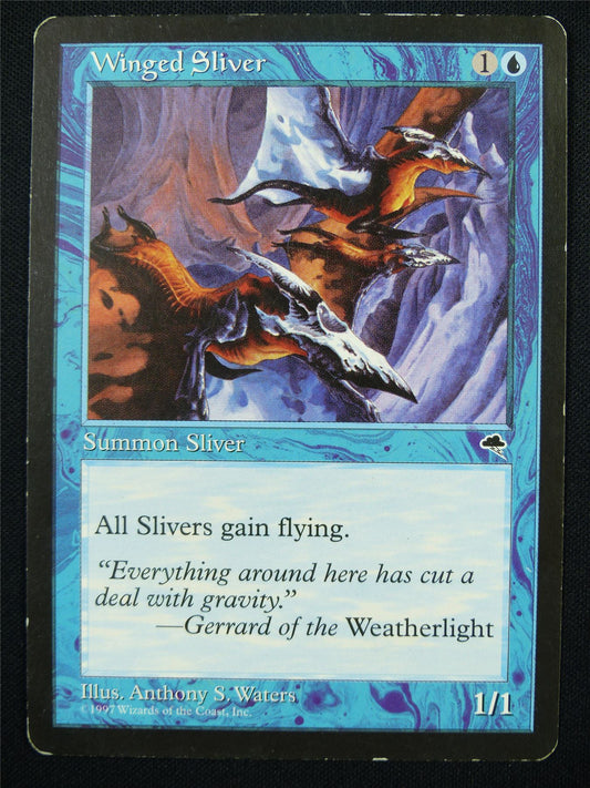 Winged Sliver played - TMP - Mtg Card #13R