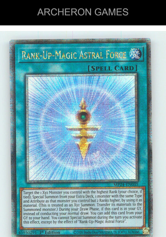 Rank-Up-Magic Astral Force (Quarter Century Secret Rare) YUGIOH Card 1st Edition