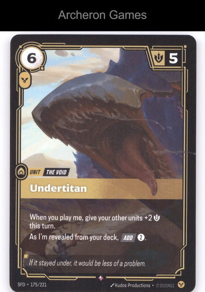 Undertitan SFD 175/221 R  Card Spiritforged