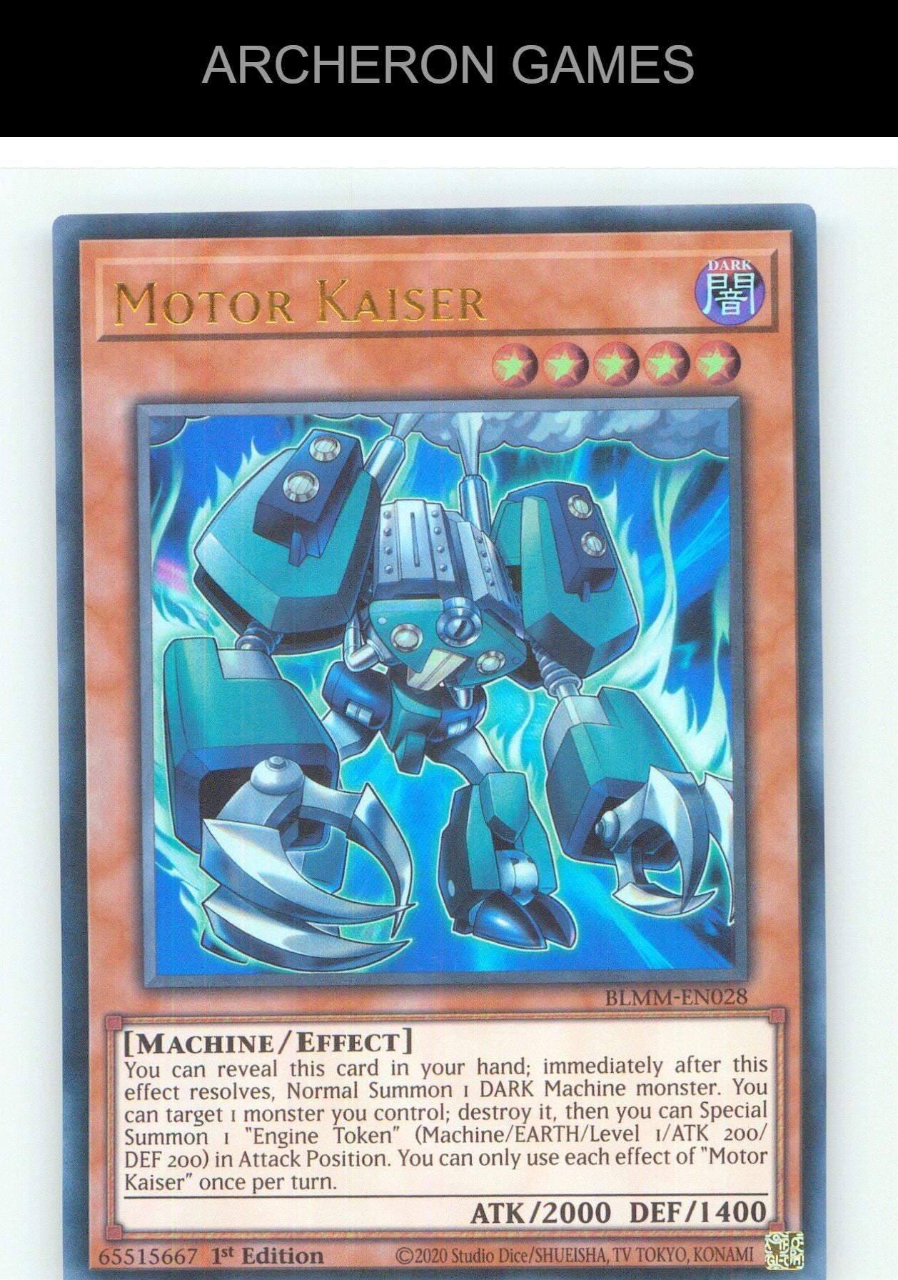 Motor Kaiser UR YUGIOH Card 1st Edition