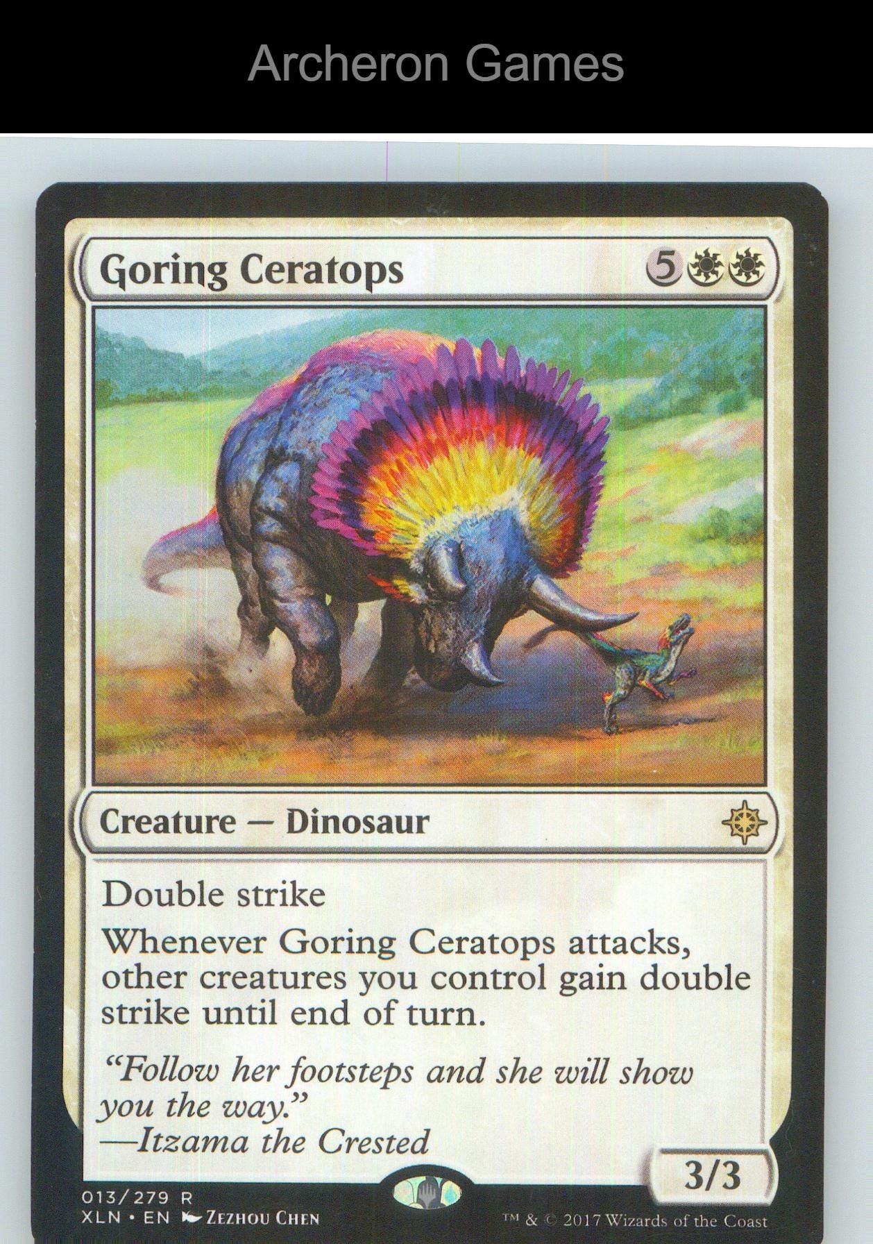 Goring Ceratops XLN 13 R MTG Card NM/EX+