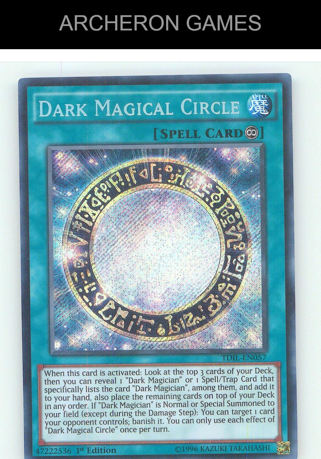 Dark Magical Circle SEC YUGIOH Card 1st Edition