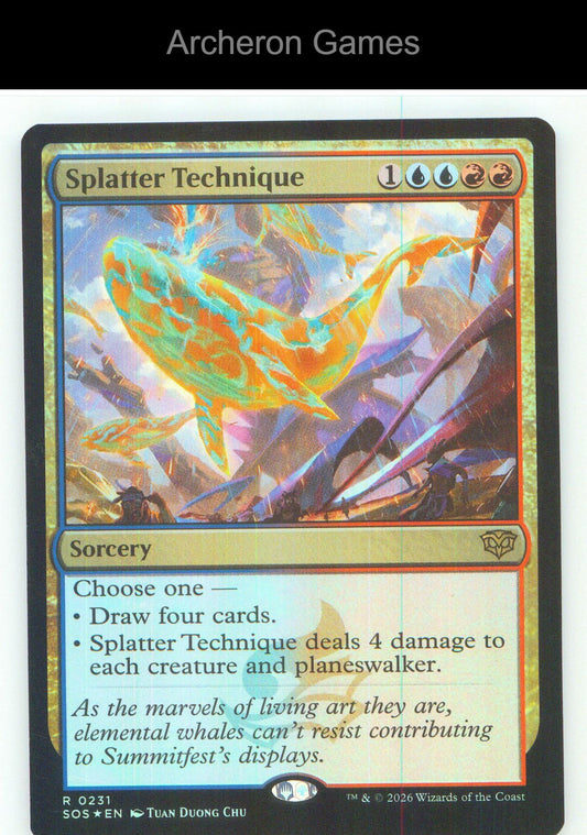Splatter Technique SOS 231 R MTG Card NM/EX+ Foil