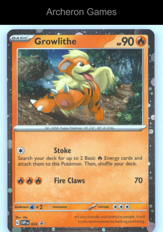Pokemon Card Growlithe (Cosmos Holo) SVP 024 P Scarlet & Violet Promo