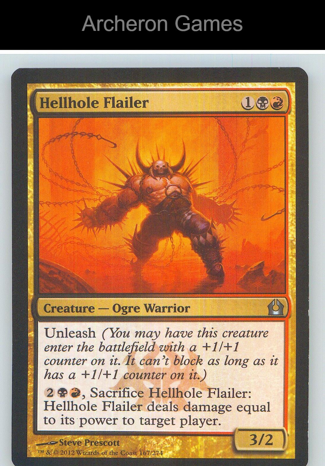 Hellhole Flailer RTR 167 UC MTG Card NM/EX+