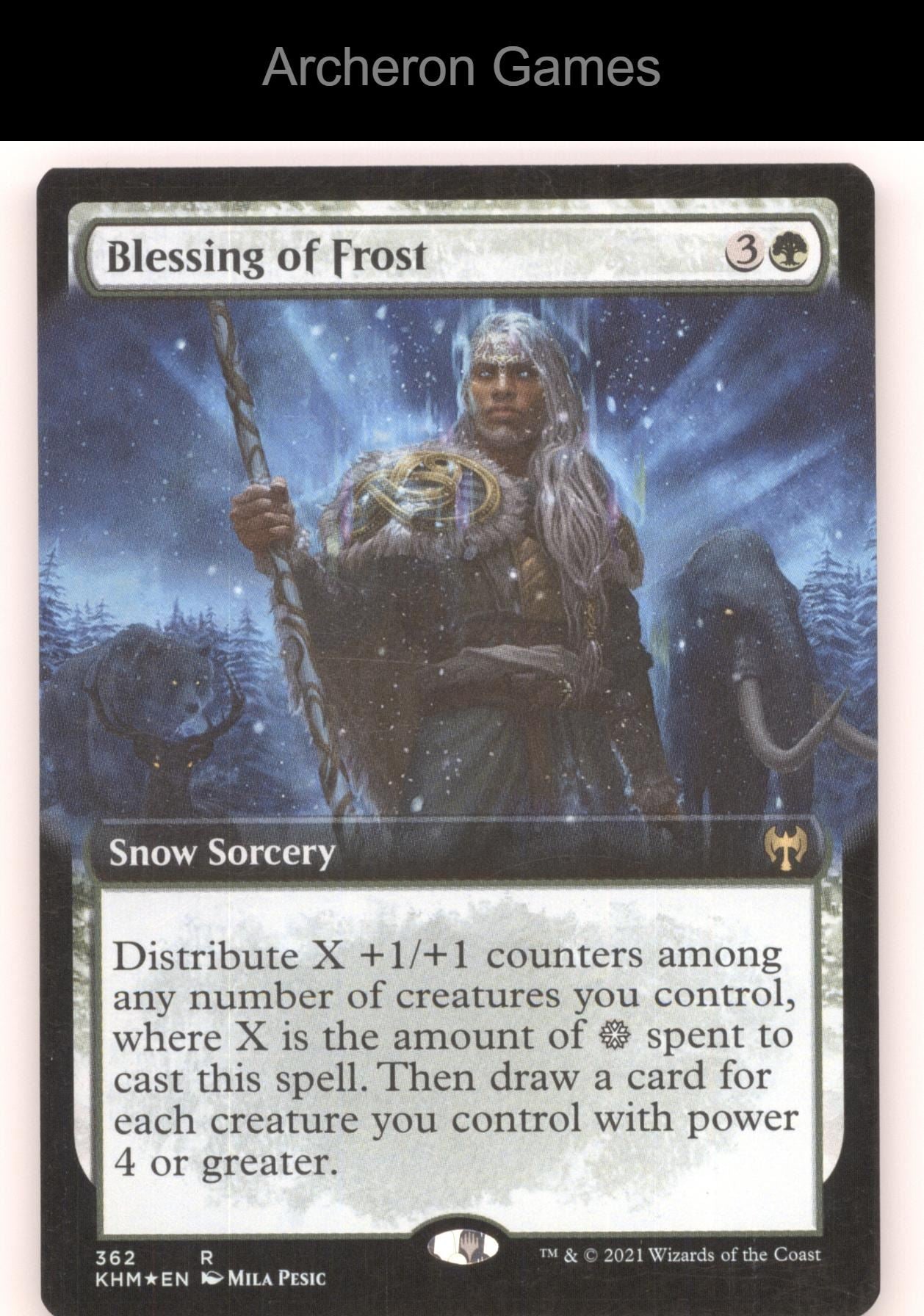 Blessing of Frost (Extended Art) 362 R MTG Card Kaldheim