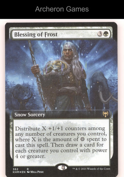 Blessing of Frost (Extended Art) 362 R MTG Card Kaldheim