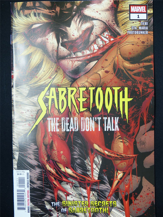 SABRETOOTH: The Dead Don't Talk #1 - B&B Feb 2025 Marvel Comic #67P