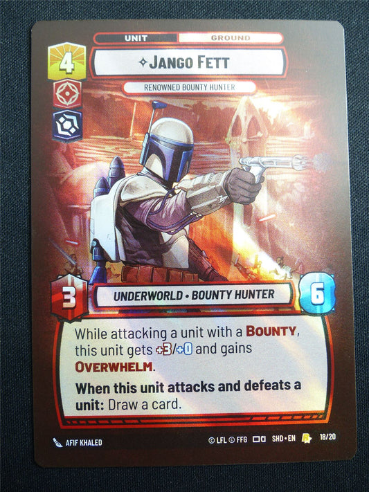 Jango Fett 18/20 Promo Foil - Star Wars Unlimited Card #4HB