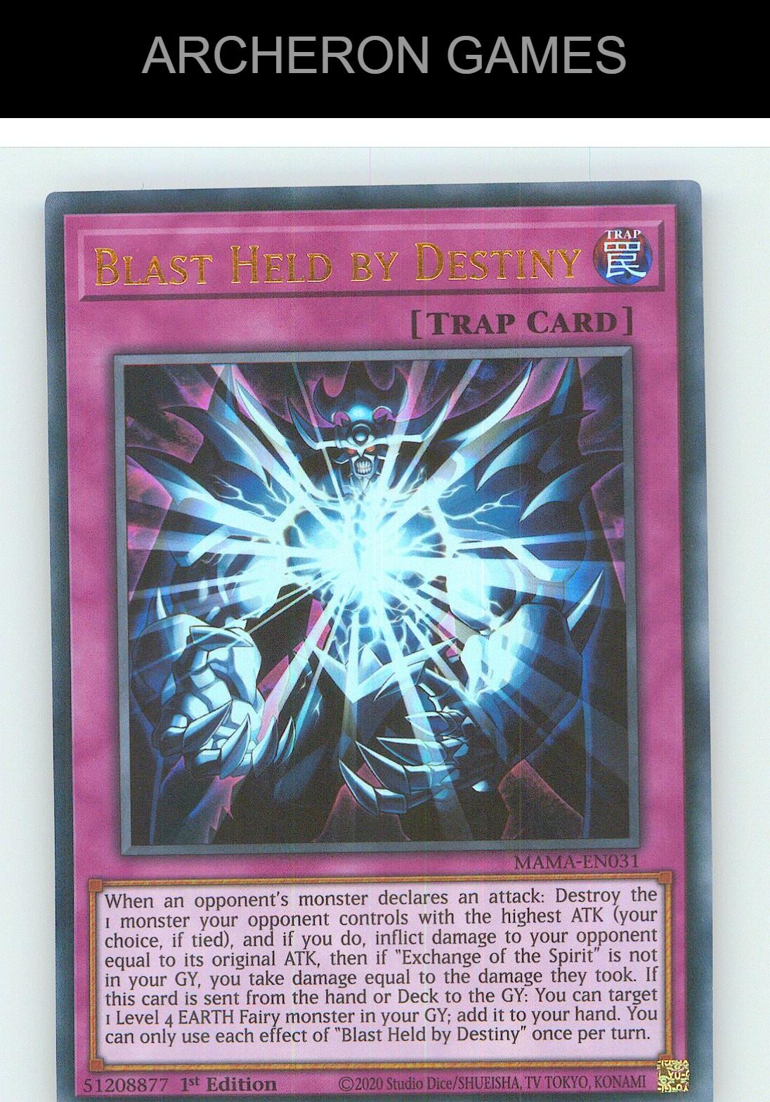 Blast Held by Destiny Ultra Rare YUGIOH Card 1st Edition
