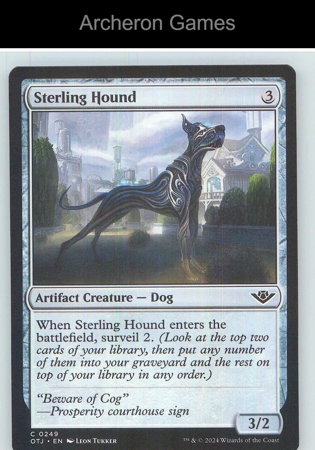 Sterling Hound OTJ 249 C MTG Card NM/EX+