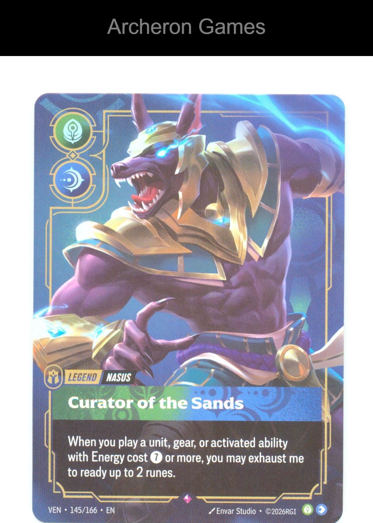 Nasus - Curator of the Sands VEN 145/166 R Vendetta Riftbound Card Foil