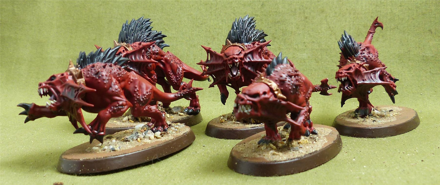Flesh Hounds painted - Blades of Khorne - Warhammer AoS #KK