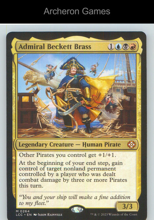 Admiral Beckett Brass LCC 264 Mythic MTG Card NM/EX+