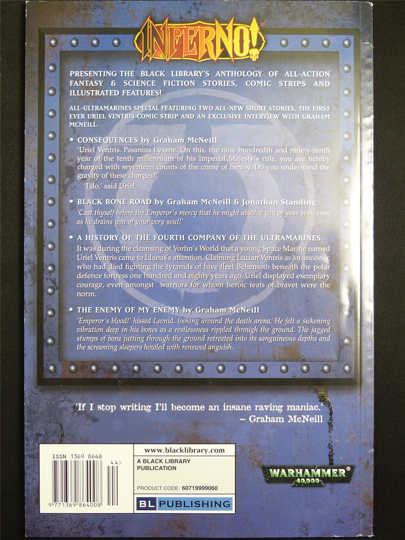 Inferno! Tales of Fantasy and Adventure #44 - Workshop Black Library Publication #1NX