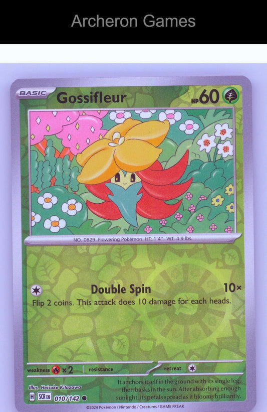 Pokemon Card Gossifleur SCR 10/142 C Stellar Crown Reverse Holo