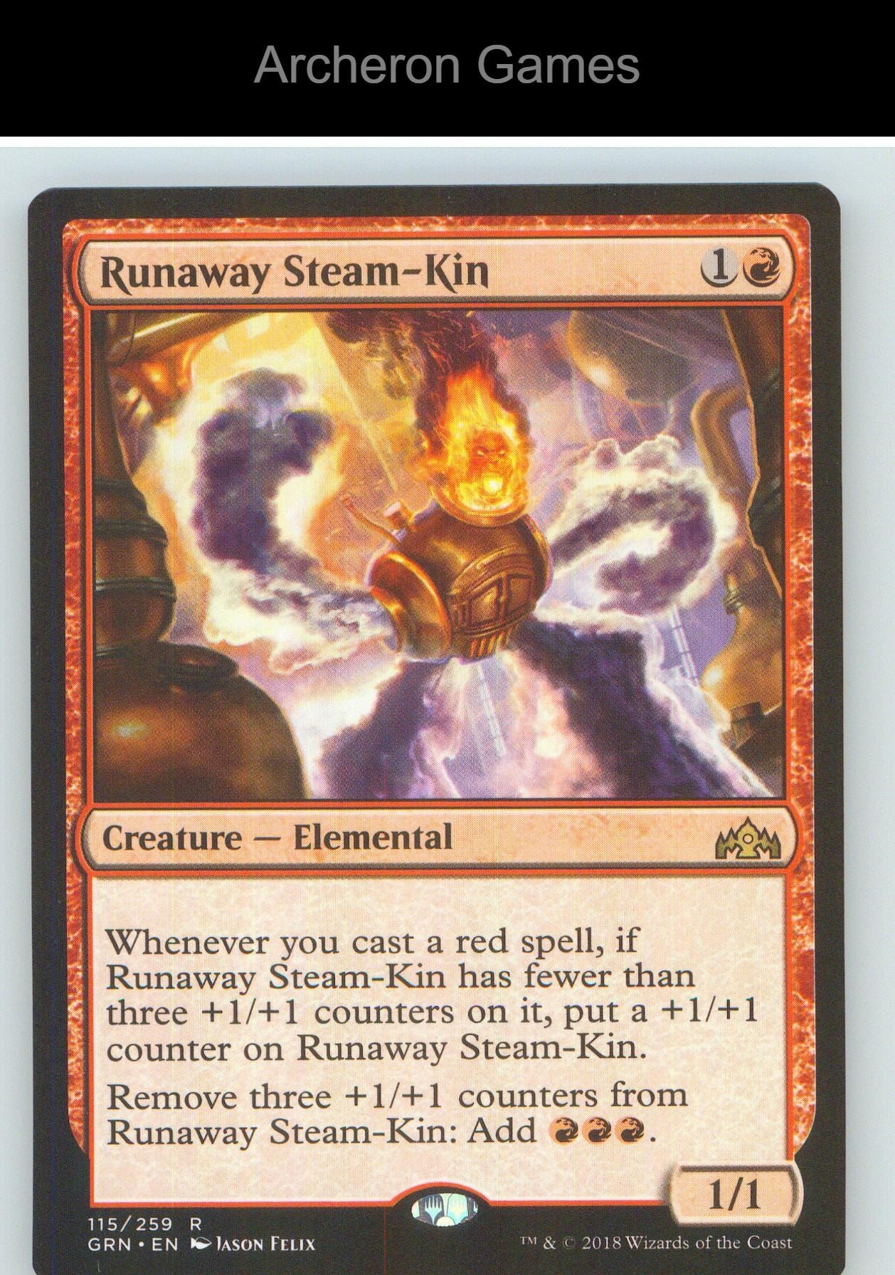 Runaway Steam-Kin GRN 115 R MTG Card NM/EX+