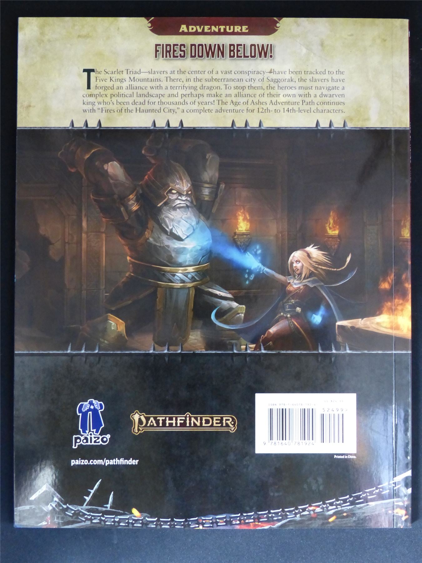 Pathfinder 2nd Ed: Fires of the Haunted City  - Roleplay Softback #47A